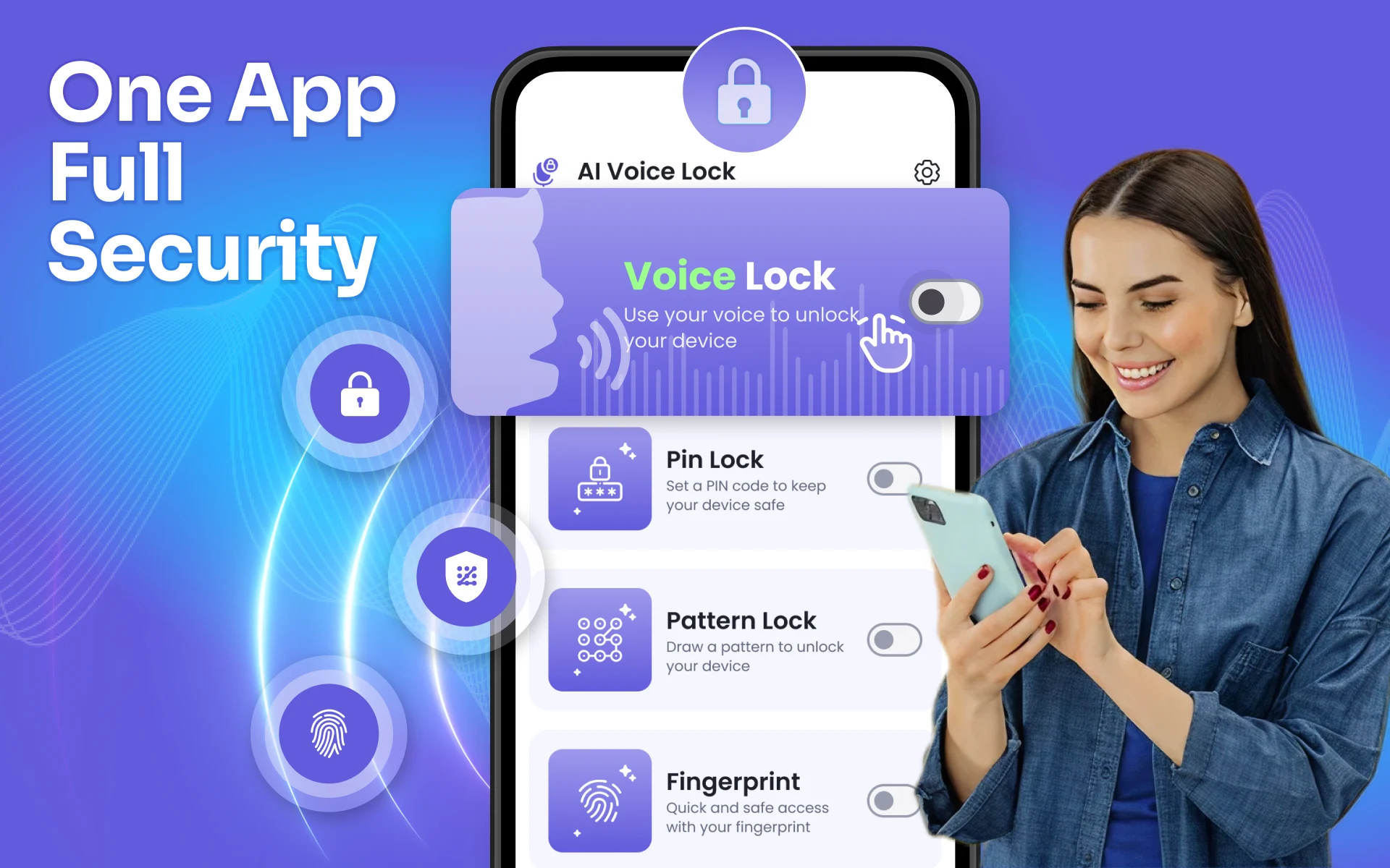 AI Voice Lock Screen: AI Note screenshot
