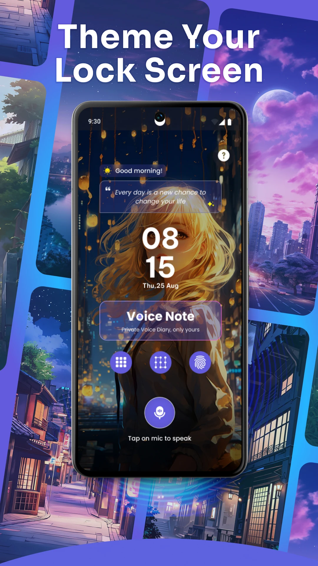 AI Voice Lock Screen: AI Note screenshot